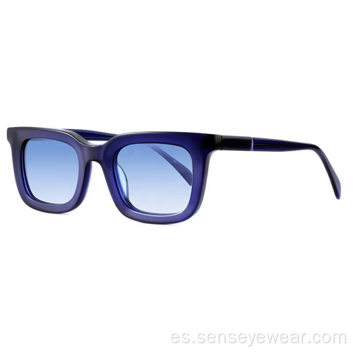 Mujeres Acetato de bisel Uv400 Sombras polarizadas Gafas de sol